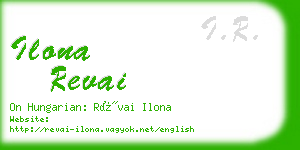 ilona revai business card